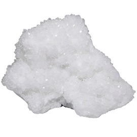 mookaitedecor mookaitedecor Natural White Coral Crystal Rock Druzy Crystal Cluster Specimen Room Desk Decor White Crystal for Fish Tank Plant Pot Decor, Healing Crystal Gift Raw Crystals and Gemstones 100-150g