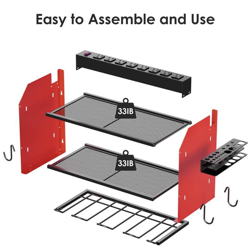 CCCEI Set Power Tool Organizer Wall Mount with Charging Station.