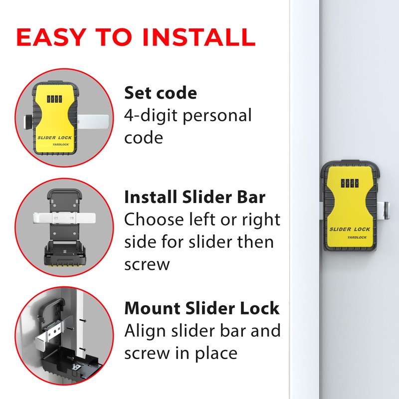 Keyless Garage Door Slider Lock – Secure Garage Door Deadlock