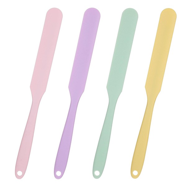 ElevateTech 4 Stück 24 cm Silikon-Spatel-Set Antihaft-Gummi-Spatel hitzebeständig Küchenutensilien-Set Sauerteig-Zubehör