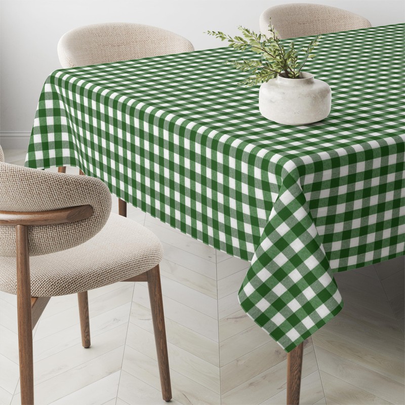 Martina Home TEFLONATED TABLECLOTH MADE Vichy Green Bottle 240X140 CM
