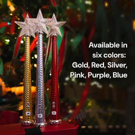 The Original Magic Light Wand – Wireless Light Wand Remote with Sound, Light Modes & Plug-in Receiver – Kid-Friendly Wand in 6 Colors (Red)