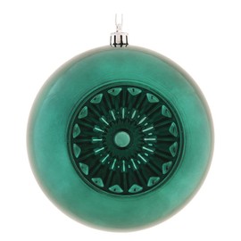 Vickerman 478233-4.75" Sea Blue Shiny Star Brite Ball Christmas Tree Ornament (4 pack) (N175562D)