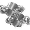 Clip Double Clip Pipe Clamp Flexible Stainless Steel 25 mm