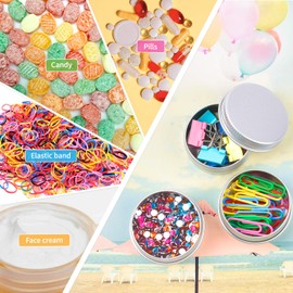 Sopito Aluminium Containers, Pack of 24, 15/60/120 ml, Aluminium Empty Containers, Round, silver, 15ml