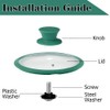 JoyTube Universal Pot Pan Lids Replacement Knob, Silicone Heat Resistant