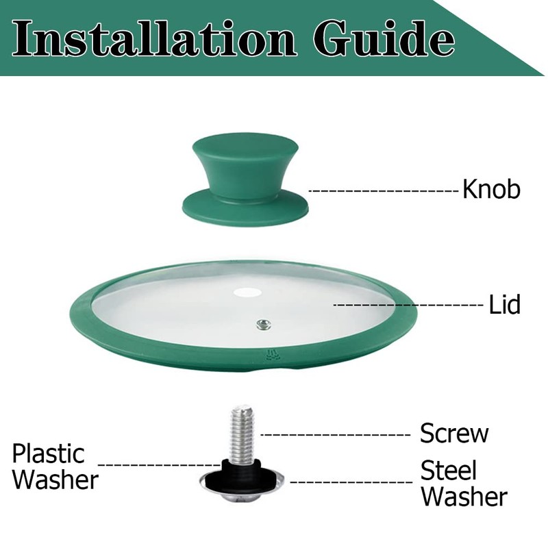 JoyTube Universal Pot Pan Lids Replacement Knob, Silicone Heat Resistant
