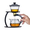 MOZEO Glass Teapot Set Semi Automatic Drip Rotating with Infuser