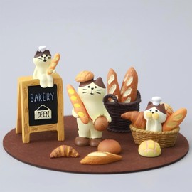 Gwindrise Miniature Cat Bakers Trinkets Set of 6, Cute Kitty Figurines for Bakery, Funny Gifts for Cat Lovers or Baker, Car Dashboard Home Office Desk Decor