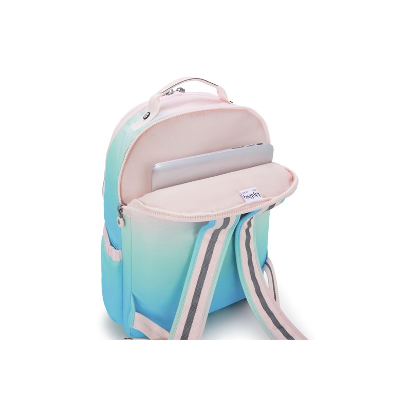 Kipling Women's Seoul Grd Prt 15" Laptop Backpack, Durable, Roomy