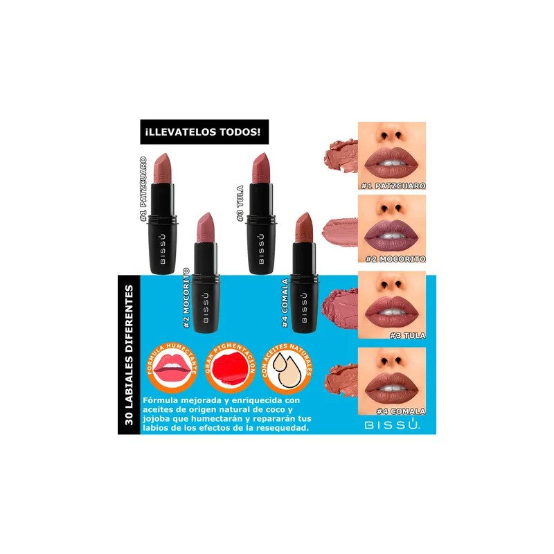 Kit Pack 30 Labiales Bissu Humectantes Completos Set