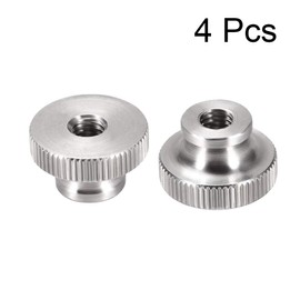 uxcell Knurled Thumb Nuts - M6 Round Knobs with 304 Stainless Steel - 4 Pcs