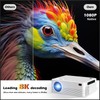 WellSonic Native 1080P Bluetooth Projector, Portable Movie Projector Supports 4K