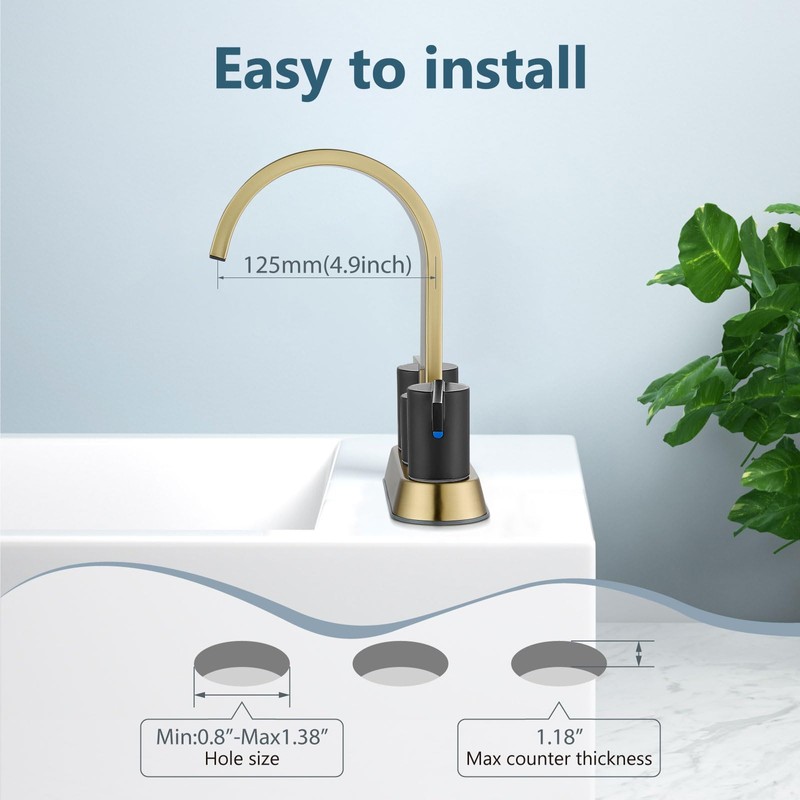 Aolemi Bathroom Faucets for Sink 3 Hole,4 Inch Centerset Waterfall