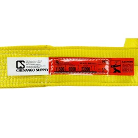 DD Sling & Supply, Inc. USA Made Nylon Lifting Sling, 4" x 20', 2 Ply Twisted Eye, Heavy Duty (900 Webbing), 11,500 lbs Vertical, 9,200 Choker, 23,000 Basket Capacity