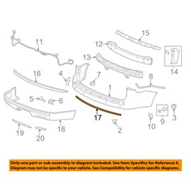 Genuine GM 20982426 Bumper Fascia Molding, Rear, Silver
