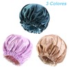 Gorro de Seda para Dormir Ajustable, 3 Piezas Gorro de