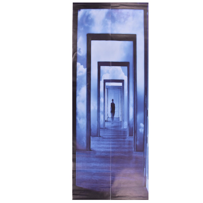 2PCS 3D Door Sticker Self Adhesive Scratch Resistant Waterproof 38.5x200cm