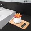 Fenteer Bathroom Tray Toilet Tank Tray Pedestal Stand Soap Holder
