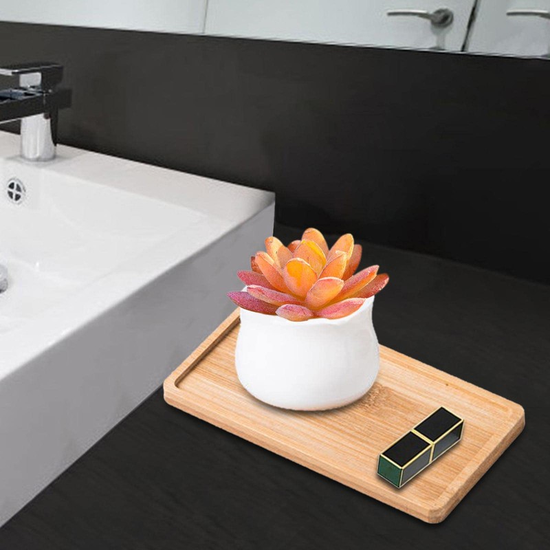 Fenteer Bathroom Tray Toilet Tank Tray Pedestal Stand Soap Holder