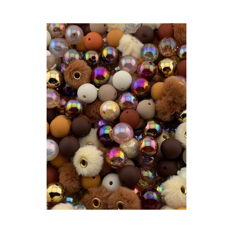 Color Mix 20 Pack 16mm Acrylic Beads for Pen and