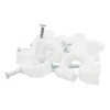 Grapa Para Cable Redondo 12mm Color Blanco 100 Pzs