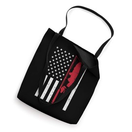 Red Line Flag Fish Firefighter Fishing Patriotic Angler Gift Tote Bag