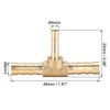 sourcing map Tee Brass Barb Fitting Reducer 3 Way, Fit