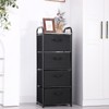 MAX Houser 4 Drawer Fabric Dresser Tall Storage Tower, Dresser