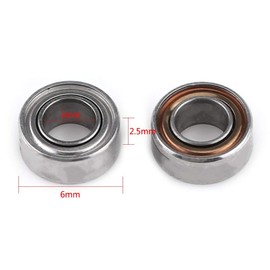 10Pcs 3x6x2.5mm MR63ZZ Mini Ball Bearings, Double-Shielded Ball Bearings for 3D Printer Model Making