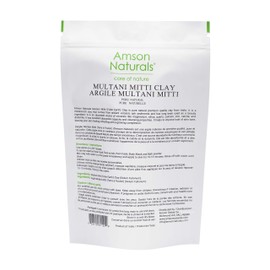 Multani Mitti (Fullers Earth) Clay Powder 16oz / 1lb / 454 g - by Amson Naturals-100% Pure & Natural.