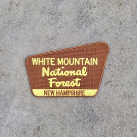 White Mountain National Forest Patch Embroidered 3.75" x 2.5" New Hampshire Iron On Or Sew On Patches Made In America Gift NH