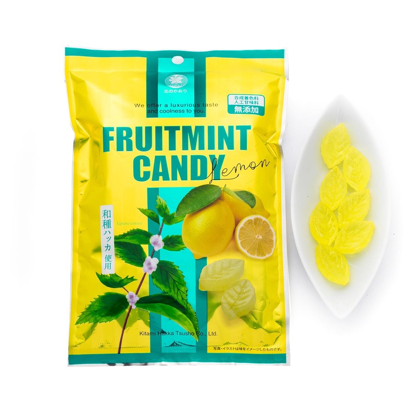 Kitami Hakka Tsusho Fruit Mint Candy Lemon Flavor 3 Bag