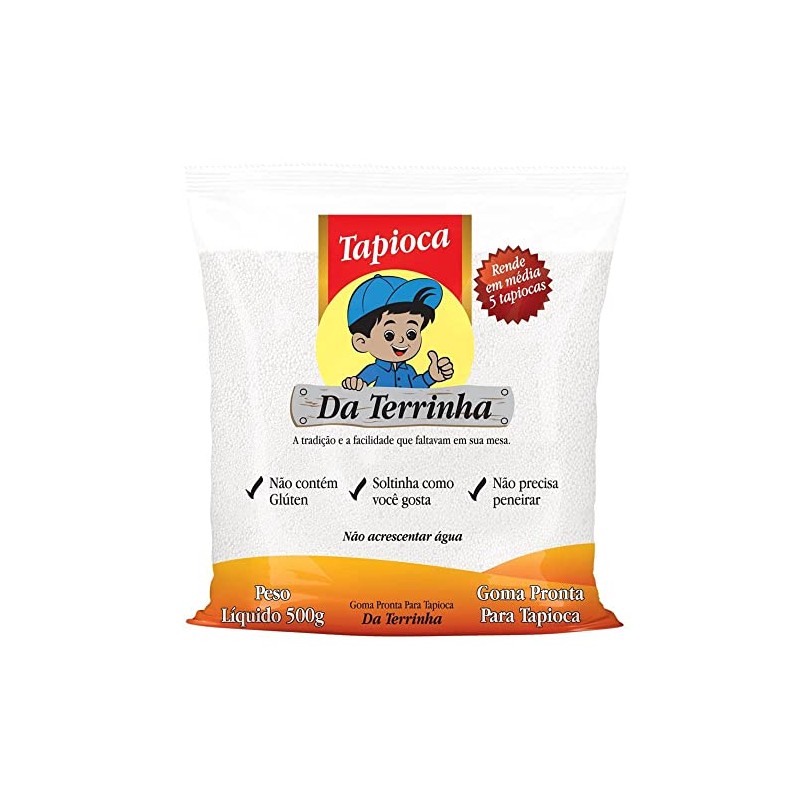 Tapioca Da Terrinha Hidratada - Hydrated Tapioca - 17.64 Oz