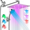 Shower Head with LED, High Pressure 10'' Rain Shower Head