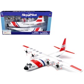 DCD Model Kit Lockheed C-130 Hercules Transport Aircraft White Red 'United States Coast Guard' Plastic Snap Together Model Model