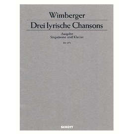 Drei lyrische Chansons: voice and chamber orchestra. Piano-chant.