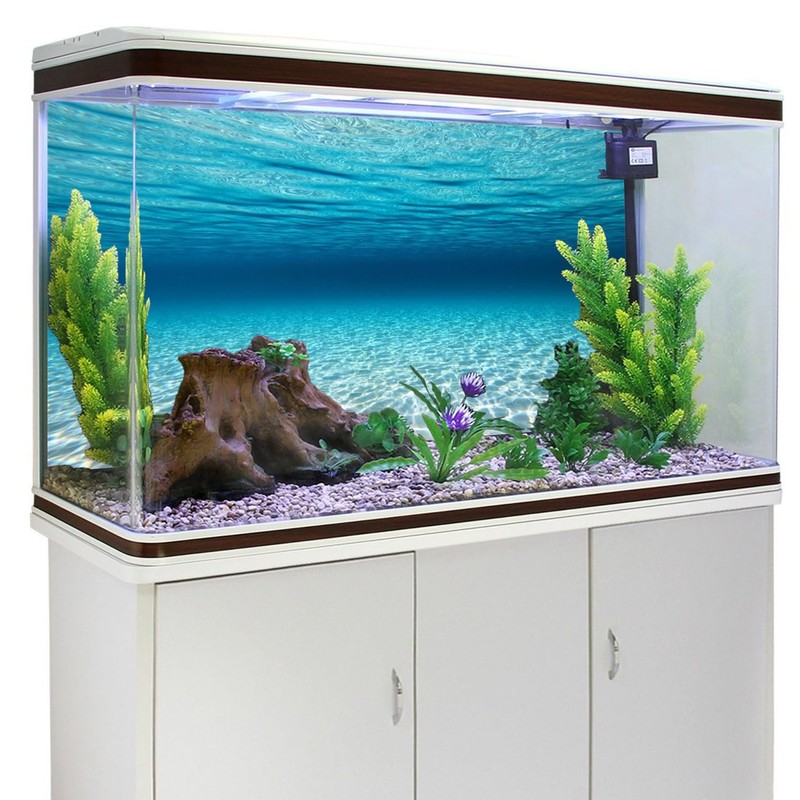 MIRRORANG 180x46cm Undersea Theme Aquarium Background Blue Ocean Underwater World