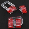 LUORNG 4PCS Clear Acrylic Lock Hasp Buckles Mini Hinge Hasp