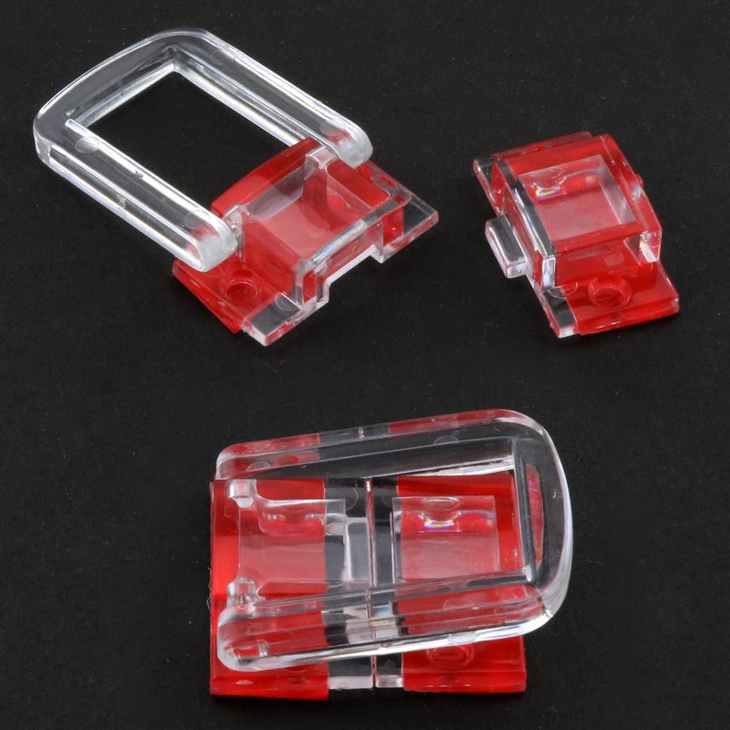 LUORNG 4PCS Clear Acrylic Lock Hasp Buckles Mini Hinge Hasp