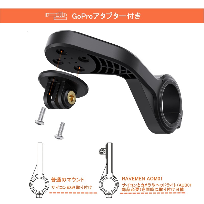 RAVEMEN AOM01 Cyber Mount, Garmin Mount, Garmin Mount, GARMIN/XOSS/COOSPO Cycle