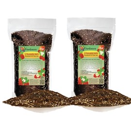 GARDENERA Superior Potting Soil Blend for Strawberry Plants - Optimal Blend for Thriving and Juicy Strawberries (10 Quart)