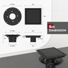 WEBANG 6 Inch Square Shower Drain Black Floor Drain with