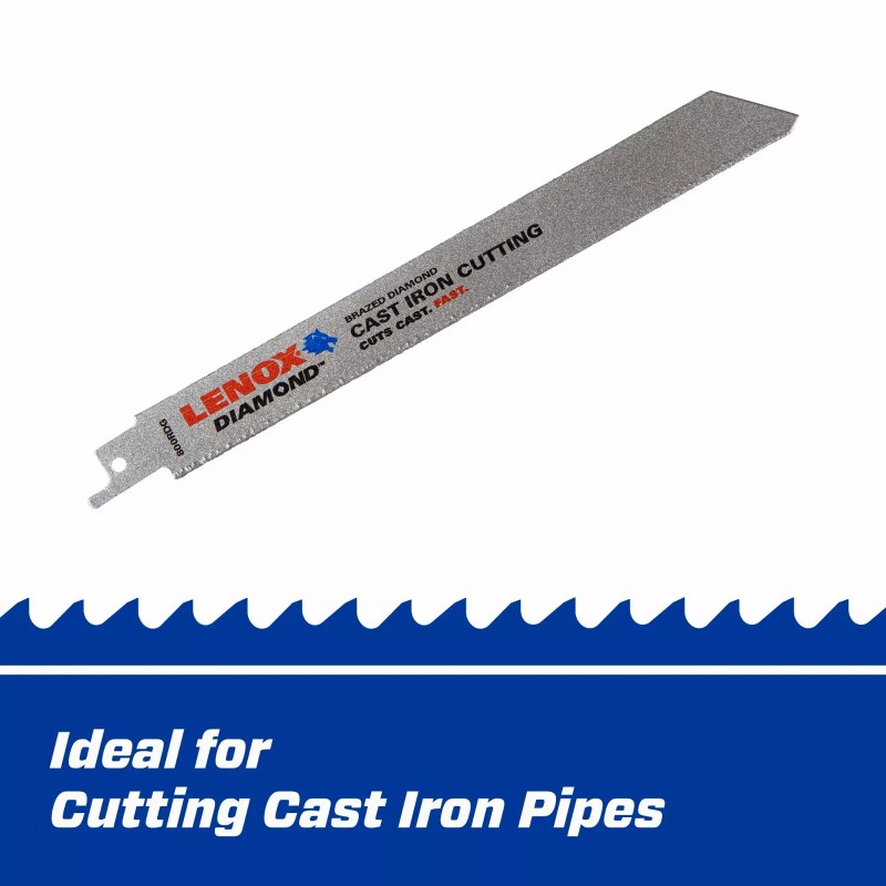 LENOX Silver Diamond Grit Reciprocating Saw Blade Cast Iron Tile