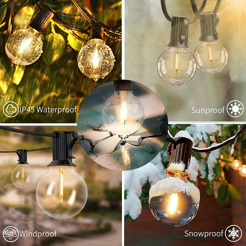 Svater Outdoor String Lights Waterproof 100 FT, LED Patio Lights