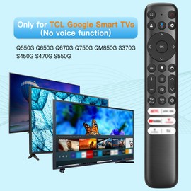 RC813 Replacement for TCL Google TV Remote Control No Setup Required, Compatible with TCL Smart TV Remote QM8/QM7/S5/S4/S3/Q7/Q6/Q5 4K UHD HDR LED QLED QD-Mini LED Full-HD Smart TVs(No Voice)