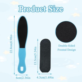 10 stück Hornhauthobel Doppelseitige Fußfeile Hochwirksame Hornhautfeile, Hornhautraspel Fuß für verhärtete oder trockene Haut zur Entfernung abgestorbener Haut mit 20 stück Schleifpapier (Blau)