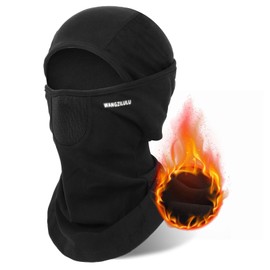 AYPOW Winter Balaclava Ski Mask Men Women with Warm Fleece Lined, Windproof Balaclava for Bicycle Motorcycle Skiing Breathable Face Hood Outdoor Sports, black