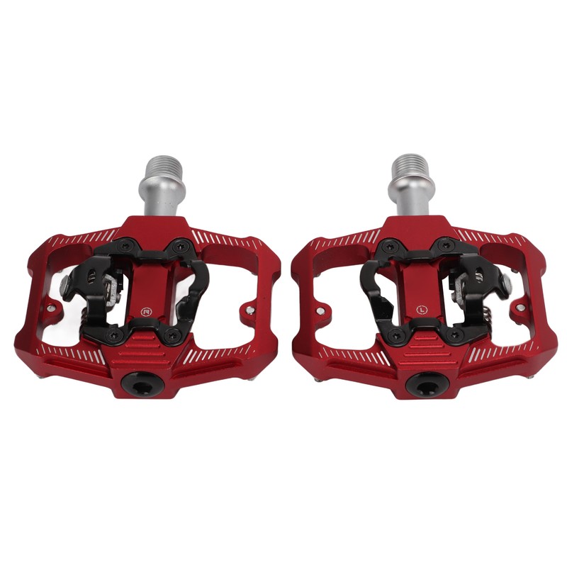 Dual Function Bicycle Pedal Flat Clipless Cleats 3 Sealed Bearings