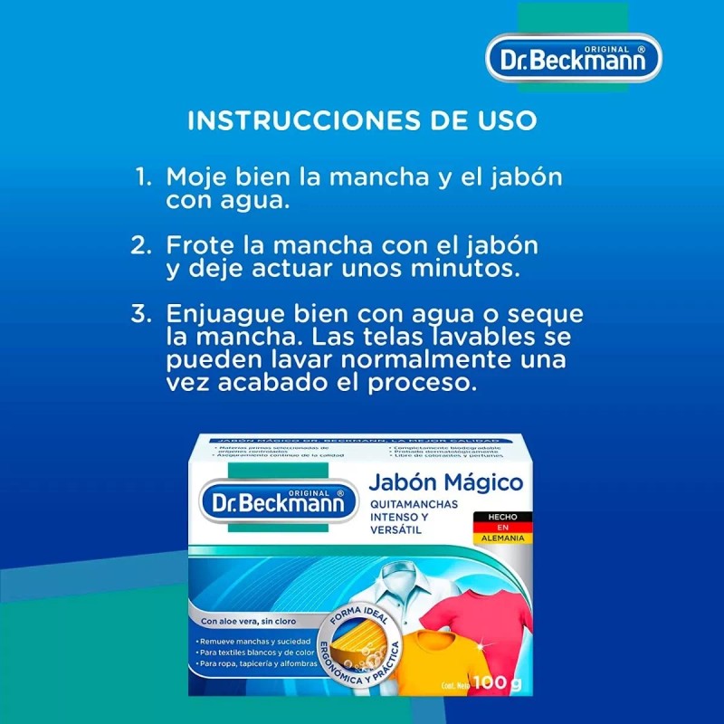 Dr. Beckmann 3 Jabón Mágico Dr. Beckmann Quitamanchas Con Aloe
